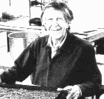 John Cage while prepares Medicine Drawings, 1991.